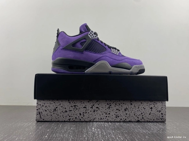 Rep x Scott Air Purple Travis Jordan 4 Suede 0711